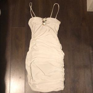 White mini dress with hearts